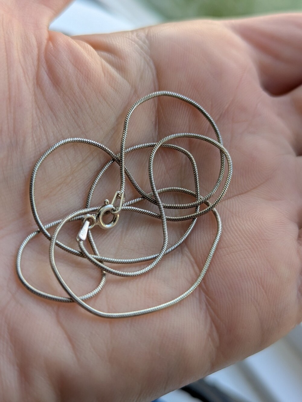 Sterling Silver Snake Chain Necklace